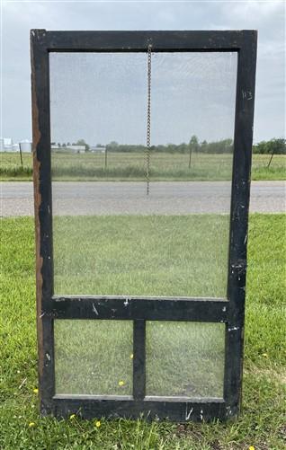 Wood Screen Porch Door, (42.5x78.25), Vintage Black Screen Door, Exterior, SD14