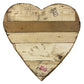 Wooden Heart Art, Rustic Farmhouse Decor, White Wood Home Decor Heart Sign, C