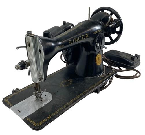 1949 Singer Sewing Machine, Model 15, Serial No#AJ060798, Electric Foot Pedal