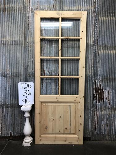 French Single Door (36x96) 8 Pane Glass European Styled Door F26