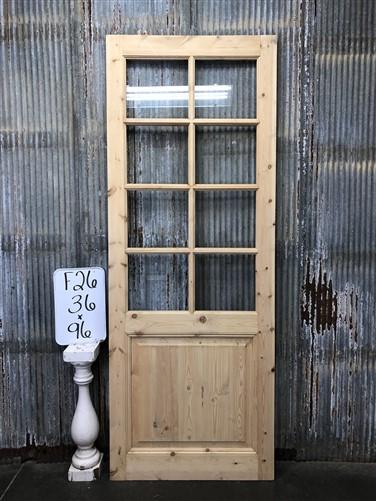 French Single Door (36x96) 8 Pane Glass European Styled Door F26