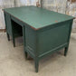 Vintage Green Desk with Drawers, Writing Desk, Home Office Desk, Wood Furniture