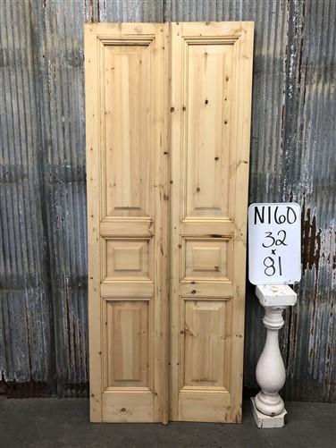 French Double Doors (32x81) Raised Panel Doors, European Styled Doors N160