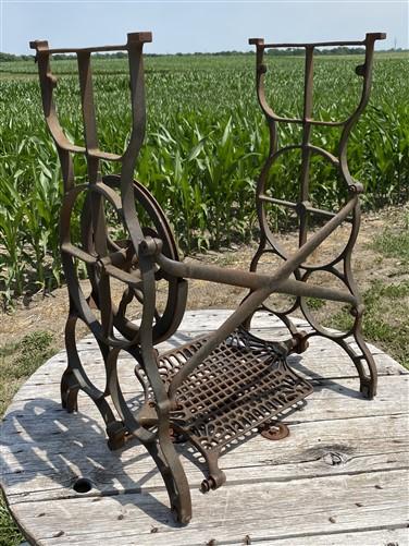 Treadle Sewing Machine, Cast Iron Base, Industrial Age Singer Steampunk PV