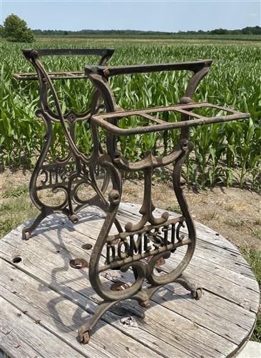 Treadle Sewing Machine, Cast Iron Base, Industrial Age Singer Steampunk PW