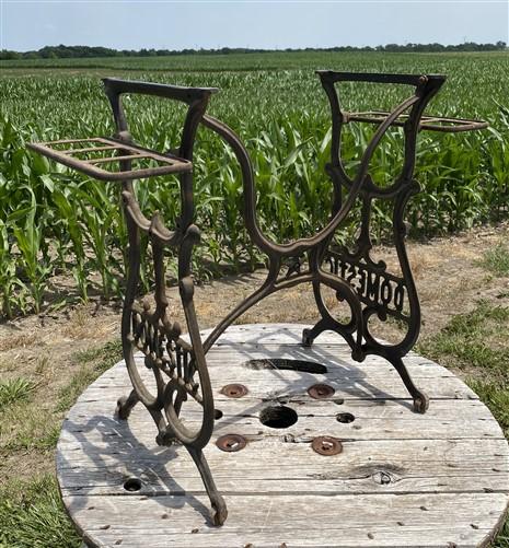 Treadle Sewing Machine, Cast Iron Base, Industrial Age Singer Steampunk PW