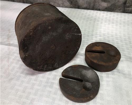 Platform Scale Weights Vintage Steel Hanging Industrial Fairbank Morse Howe a16,