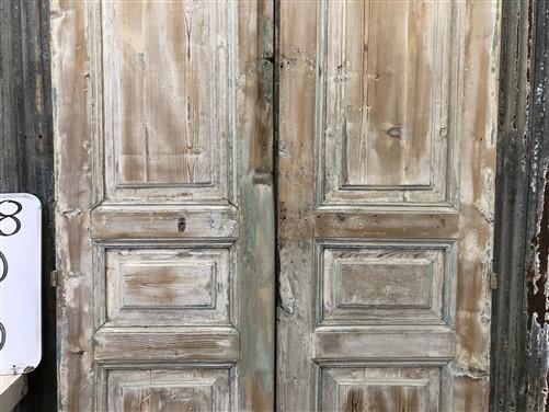 Antique French Double Doors (40x90) European Doors, Raised Panel Doors A448