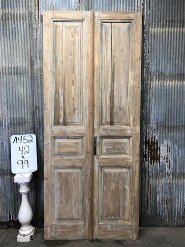 Antique French Double Doors (42x99) European Doors, Raised Panel Doors A452