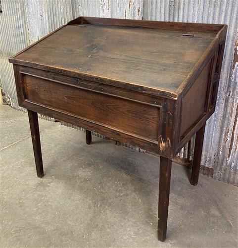 Slant Front Desk, Secretary Desk, Vintage Wood Desk, Home Office Desk, Storage A