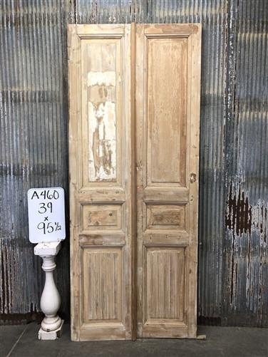 Antique French Double Doors (39x95.5) Raised Panel Doors, European Doors A460