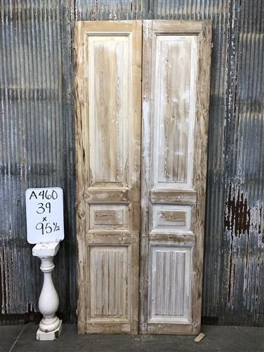 Antique French Double Doors (39x95.5) Raised Panel Doors, European Doors A460