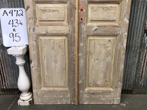 Antique French Double Doors (43x95) European Doors, Raised Panel Doors A472