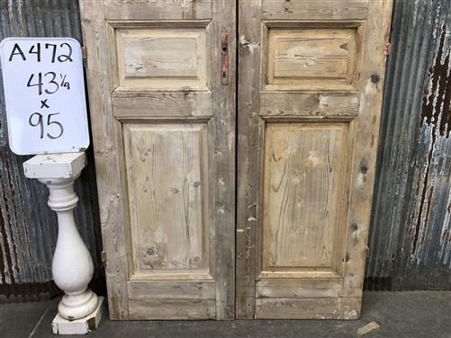 Antique French Double Doors (43x95) European Doors, Raised Panel Doors A472