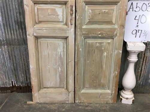 Antique French Double Doors (40x97.75) European Doors, Raised Panel Doors  A503