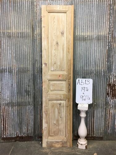 Antique French Single Door (19.5x92.5) Raised Panel Door, European Door A513