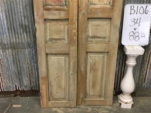 Antique French Double Doors (34x88.5) European Thick Molding Doors B106