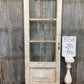 Antique French Single Door (28x79.75) 3 Pane Glass Door, European Door H158