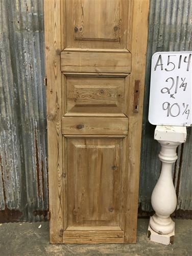 Antique French Single Door (21x90) Raised Panel Door, European Door A514