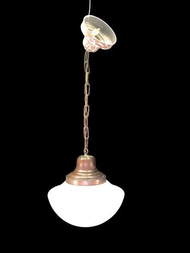 Church Hanging Light Fixture, Pendant School Globe, Architectural Salvage, A6