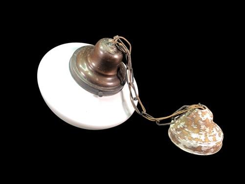 Church Hanging Light Fixture, Pendant School Globe, Architectural Salvage, A6