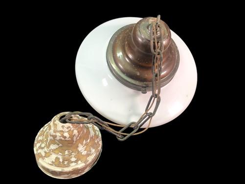 Church Hanging Light Fixture, Pendant School Globe, Architectural Salvage, A6