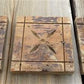 Plinth Blocks, Antique Bullseye Rosette, Spoon Carved, Architectural Salvage D16