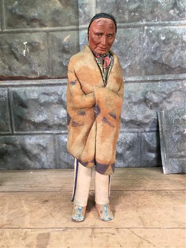 Skookum Dolls, Native American Indian, Chief Squaw Papoose, Canoe, Vintage Dolls