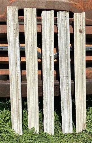 5 Wood Trim Pieces, Architectural Salvage, Reclaimed Vintage Wood Baseboard A93