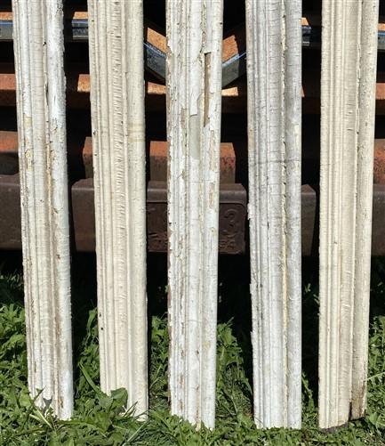 5 Wood Trim Pieces, Architectural Salvage, Reclaimed Vintage Wood Baseboard A93