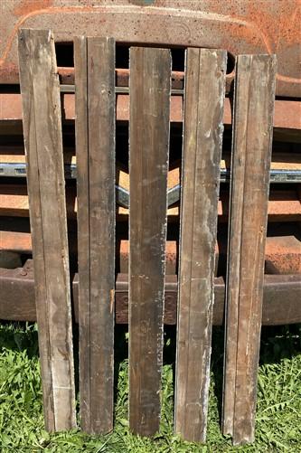 5 Wood Trim Pieces, Architectural Salvage, Reclaimed Vintage Wood Baseboard A93