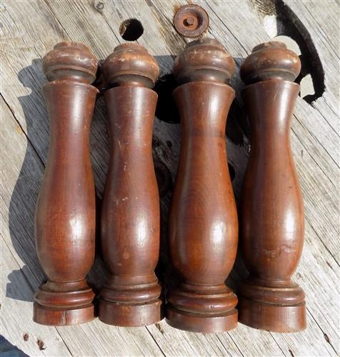 4 Balusters Green Wood Architectural Salvage Spindles authentic Porch Post House Trim H Vintage Wood Spindles, Wooden Balusters, Rustic Farmhouse