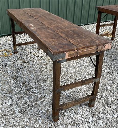 Rustic Folding Table, Vintage Dining Room Table, Kitchen Island, Sofa Table, B39