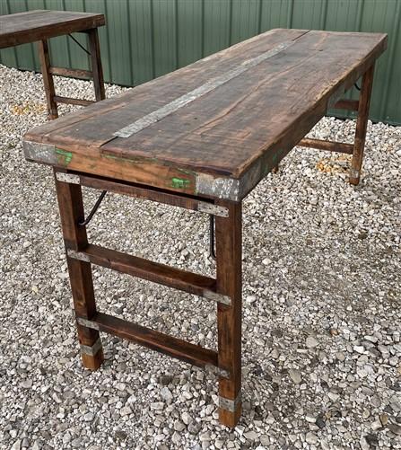 Rustic Folding Table, Vintage Dining Room Table, Kitchen Island, Sofa Table, B43