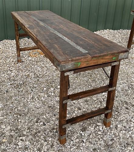 Rustic Folding Table, Vintage Dining Room Table, Kitchen Island, Sofa Table, B43