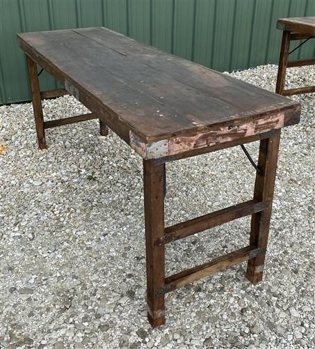 Rustic Folding Table, Vintage Dining Room Table, Kitchen Island, Sofa Table, B44