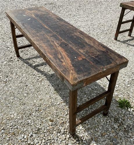 Rustic Folding Table, Vintage Dining Room Table, Kitchen Island, Sofa Table, B46