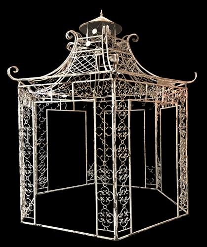 Large Garden Gazebo Dome Roof, Iron Metal Pergola, Outdoor Patio Gazebo Arbor A8