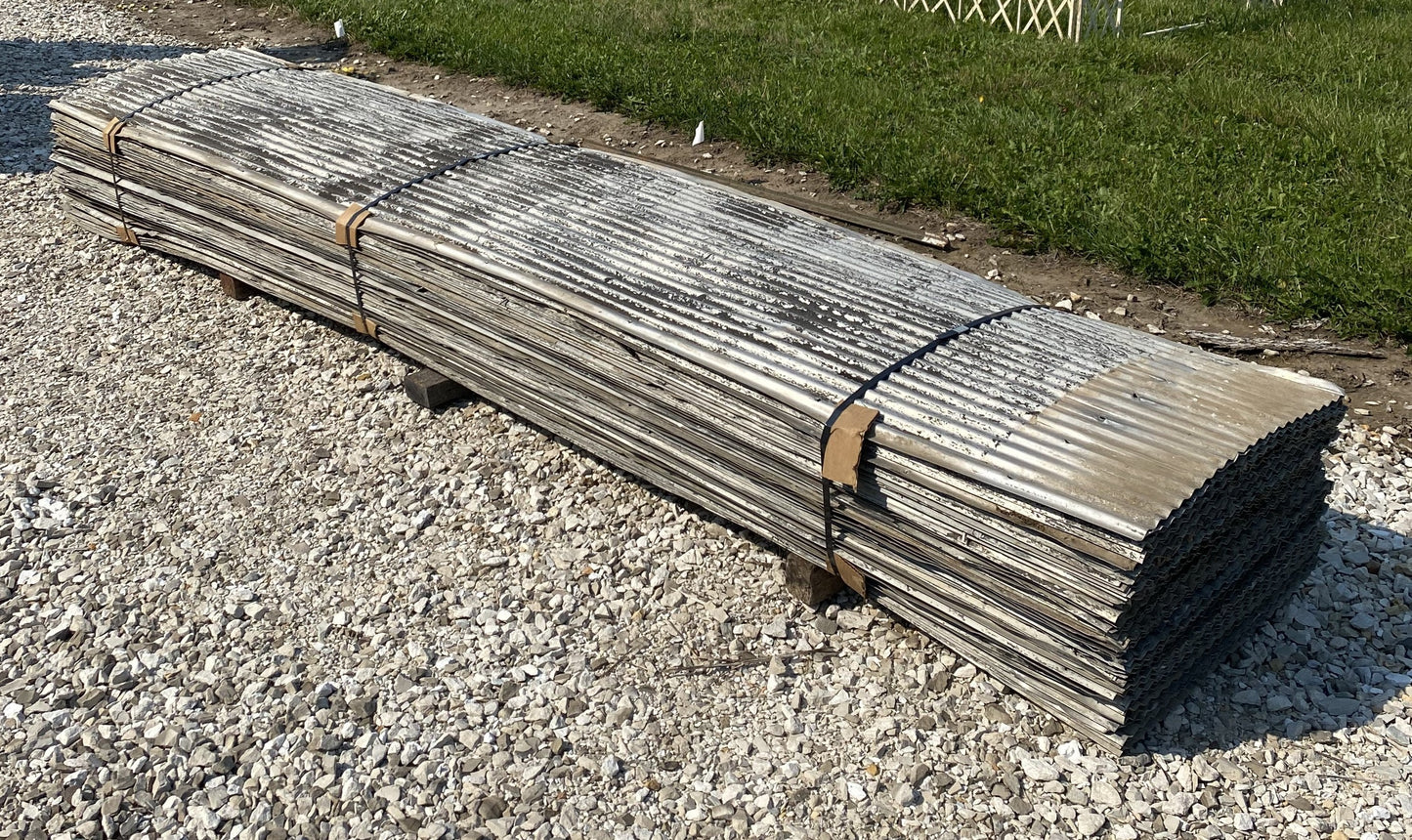 68 Sheets Barn Tin, Corrugated Metal Reclaimed Salvage, 12' Long 1632 sq ft, A59