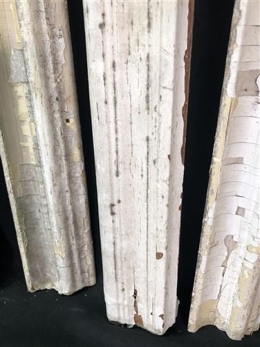 6 Wood Trim Pieces, Architectural Salvage, Reclaimed Vintage Wood Baseboard A96,