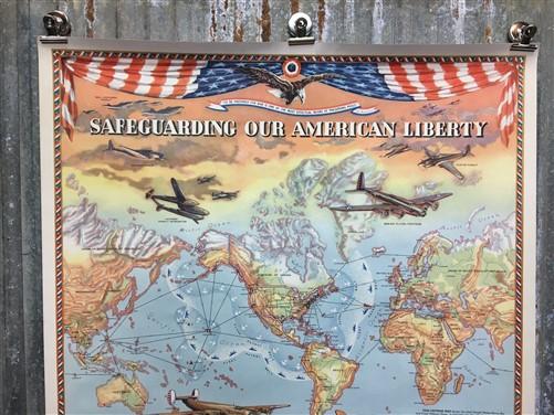 Safeguarding Our American Liberty, World War II Map, Lambert Guenther, 1941