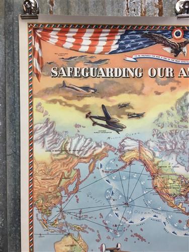 Safeguarding Our American Liberty, World War II Map, Lambert Guenther, 1941