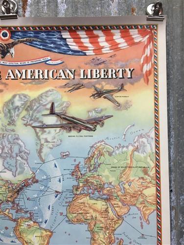 Safeguarding Our American Liberty, World War II Map, Lambert Guenther, 1941