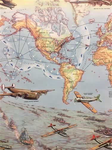 Safeguarding Our American Liberty, World War II Map, Lambert Guenther, 1941