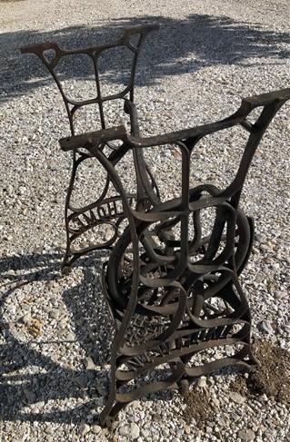 Treadle Sewing Machine, Cast Iron Base, Industrial Age Singer Steampunk QA,