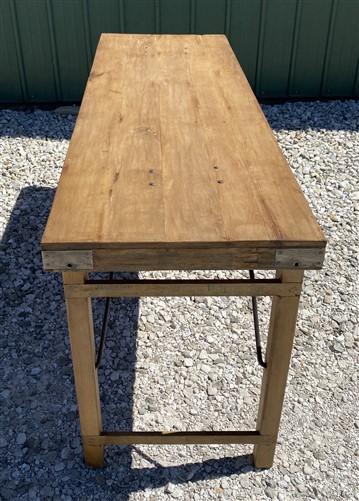 Rustic Folding Table, Vintage Dining Room Table, Kitchen Island, Sofa Table, B58