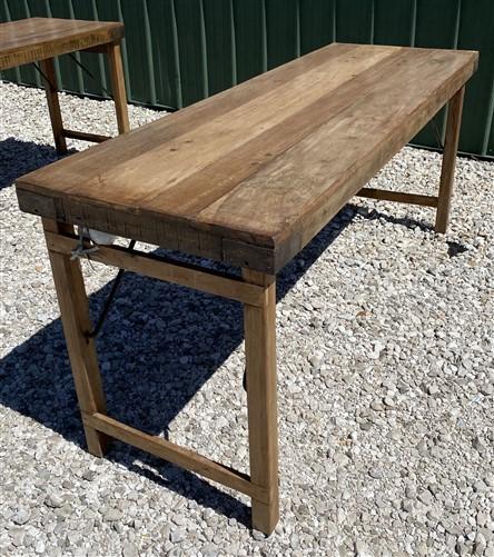 Rustic Folding Table, Vintage Dining Room Table, Kitchen Island, Sofa Table, B62