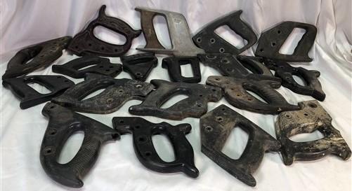 18 Plastic Hand Saw Handles One Man Cross Cut Disston Keen Kutter Set Vintage B,