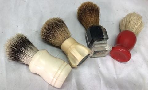 Shaving Brushes, Lucite Pure Badger, Stanley Badger, Vintage Badger Hair Brushes