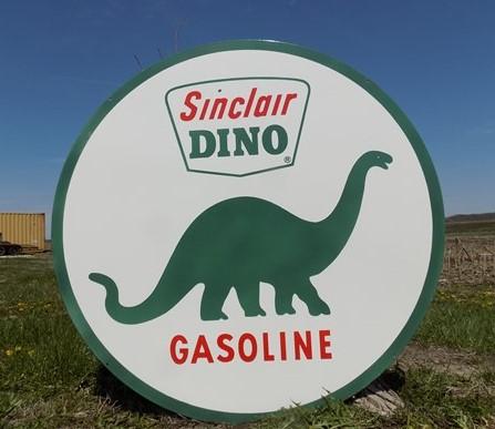 Sinclair Dino Gasoline Sign, Double Sided Metal Porcelain Advertising Sign,